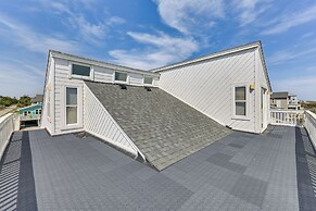 Deck & View: Oceanfront Oasis in Oak Island!