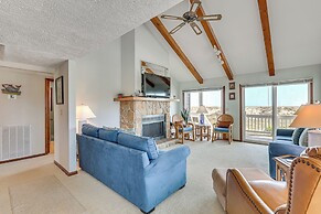 Deck & View: Oceanfront Oasis in Oak Island!