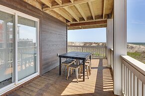 Deck & View: Oceanfront Oasis in Oak Island!