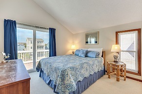 Deck & View: Oceanfront Oasis in Oak Island!
