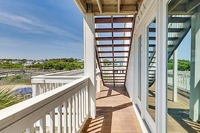 Deck & View: Oceanfront Oasis in Oak Island!