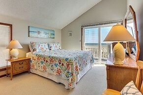 Deck & View: Oceanfront Oasis in Oak Island!