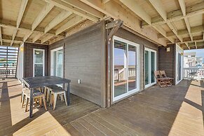 Deck & View: Oceanfront Oasis in Oak Island!