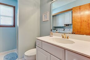 Deck & View: Oceanfront Oasis in Oak Island!