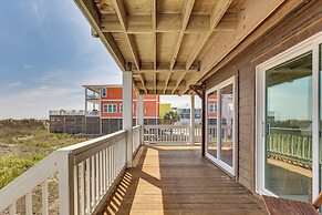 Deck & View: Oceanfront Oasis in Oak Island!