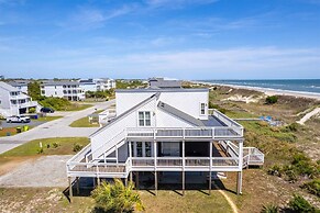 Deck & View: Oceanfront Oasis in Oak Island!