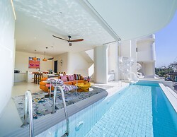 Pool villa with slide karaoke kitchen