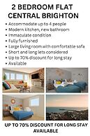 Central Brighton 2-bedroom Apartment 1 Double & 2 Single Beds Sleeps 4