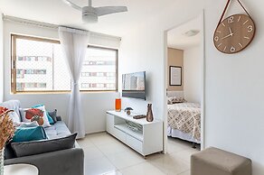 109 Flat completo e acolhedor nas Graças