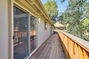 Deck + Views: Scenic Yosemite Lakes Retreat