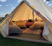 Dog Friendly Cozy Bell Tent With Log Burner