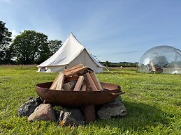 Dog Friendly Cozy Bell Tent With Log Burner