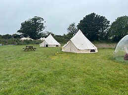 Dog Friendly Cozy Bell Tent With Log Burner
