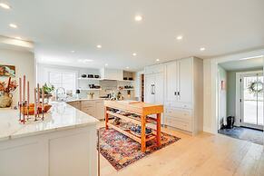 Walk to Beach: Luxe Home w/ Fire Pit in Rowayton!