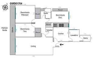 Luz, Verde y Paz en Recoleta 6 Personas