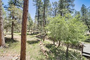Covered Deck, Private Acreage: Log Cabin in Pine