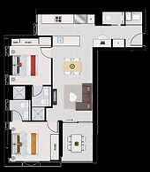 2BR Food Drink Hub Pool Balcony Gym Rooftop