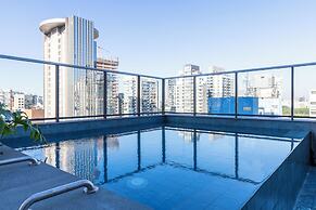 Piscina na cobertura e Academia