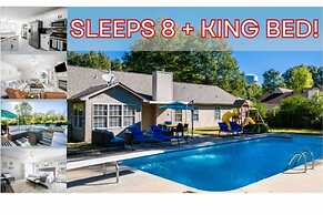 Pool Oasis w King Bed Firepit
