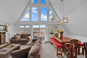 Lakefront A-frame Dock Kayaks Fire Place