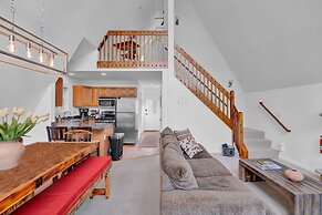 Lakefront A-frame Dock Kayaks Fire Place