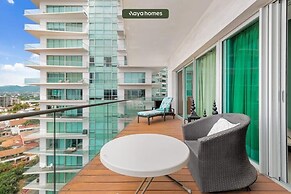 Oceanview 3BR Apt With Beach Access - Pools - Gym