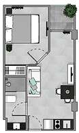 Modern & Cozy Apt 1BR T2-413