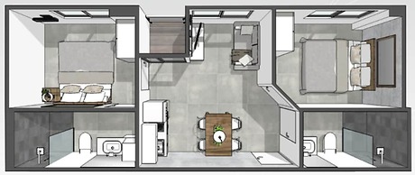 Modern & Stylish Apart2BR T2- 518