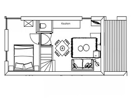 Cozy 4-person Lodge in Tiny House Style