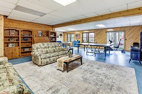Spacious Log Home w/ 13 Acres, Ponds & Fire Pit!