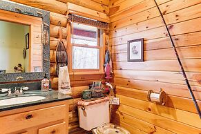 Spacious Log Home w/ 13 Acres, Ponds & Fire Pit!