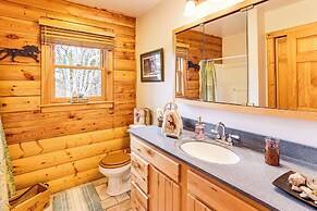 Spacious Log Home w/ 13 Acres, Ponds & Fire Pit!