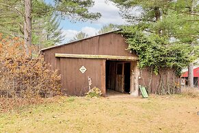 Spacious Log Home w/ 13 Acres, Ponds & Fire Pit!