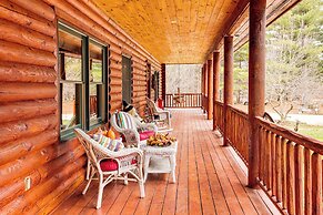 Spacious Log Home w/ 13 Acres, Ponds & Fire Pit!