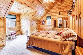Spacious Log Home w/ 13 Acres, Ponds & Fire Pit!
