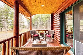 Spacious Log Home w/ 13 Acres, Ponds & Fire Pit!