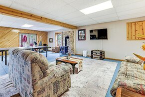 Spacious Log Home w/ 13 Acres, Ponds & Fire Pit!