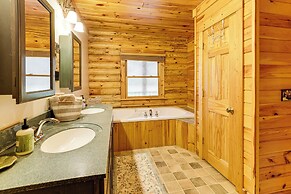 Spacious Log Home w/ 13 Acres, Ponds & Fire Pit!