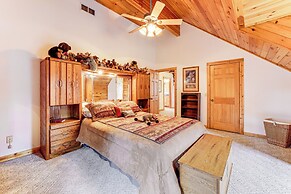 Spacious Log Home w/ 13 Acres, Ponds & Fire Pit!