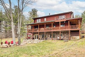 Spacious Log Home w/ 13 Acres, Ponds & Fire Pit!