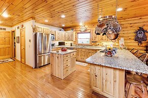 Spacious Log Home w/ 13 Acres, Ponds & Fire Pit!