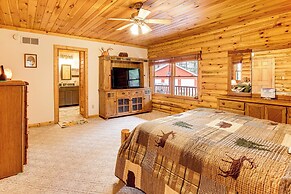 Spacious Log Home w/ 13 Acres, Ponds & Fire Pit!