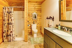 Spacious Log Home w/ 13 Acres, Ponds & Fire Pit!