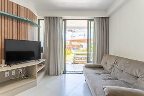 Flat beira mar-Com Churrasq-SH133