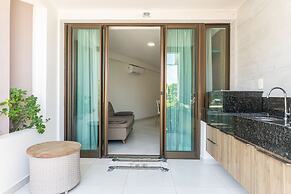 Flat beira mar-Com Churrasq-SH133
