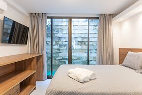 Flat beira mar-Com Churrasq-SH133