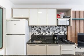 Flat beira mar-Com Churrasq-SH133