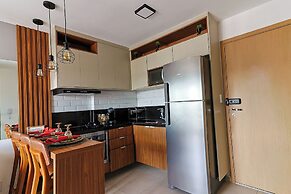 Studio Pet Friendly c Garagem e Varanda no Centro