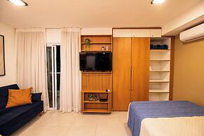 Studio no Centro com Academia Piscina e Varanda