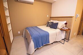 Studio no Centro com Academia Piscina e Varanda